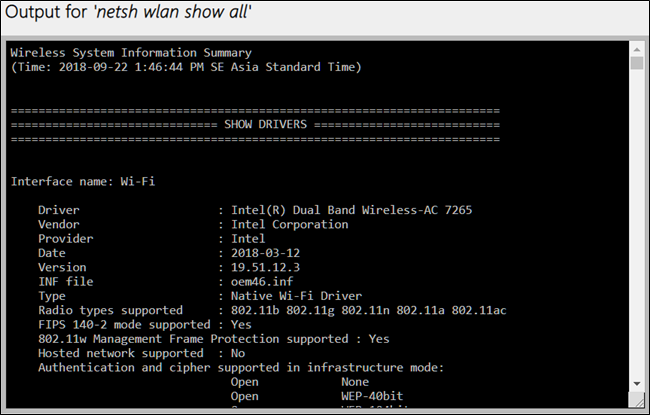 netsh wlan commands windows 10